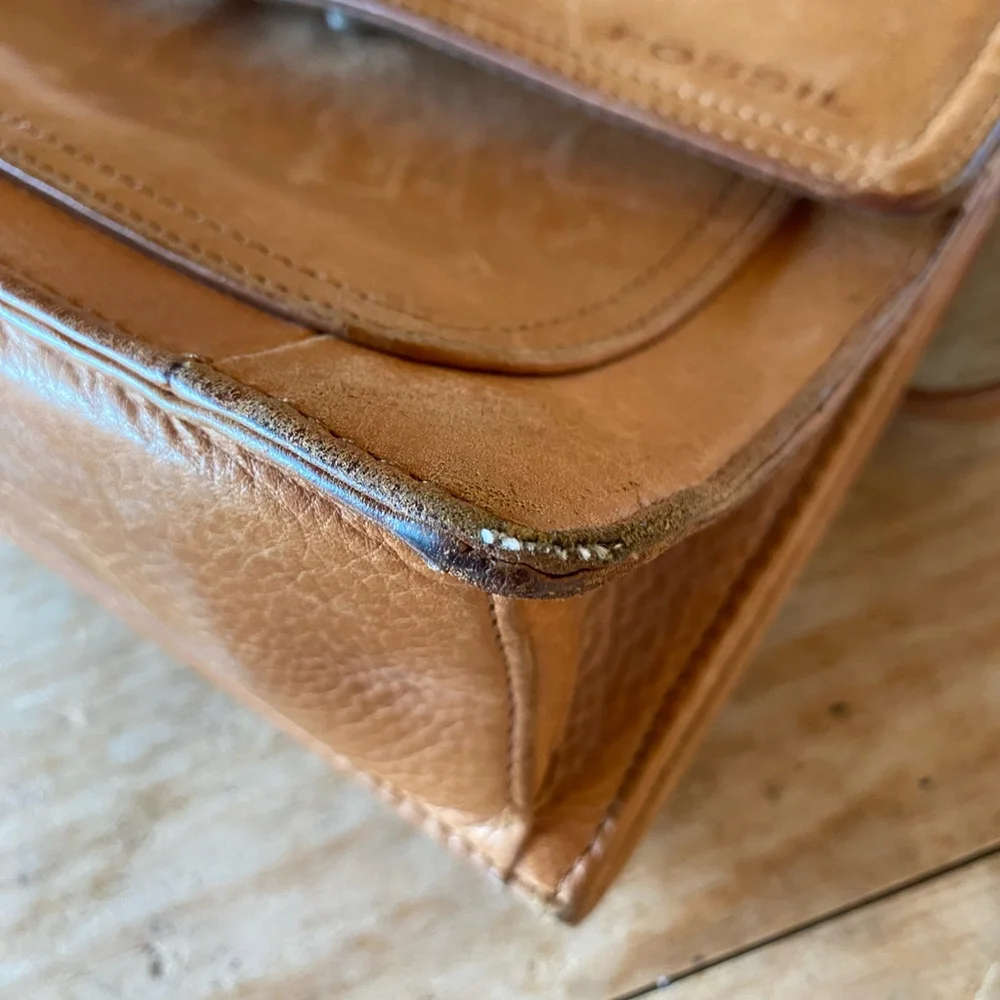 Fossil Vintage Revival Brown Leather Flap Crossbody Bag - Picture 6 of 14